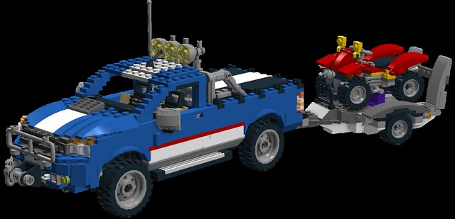 auto ford car model ranger lego offroad render pickup ute atv trailer challenge global cad 2012 lugnuts t6 overhaulin quadbike moc ldd miniland lego911 legosetoverhaullin