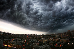 Scary clouds over New York City!