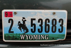Wyomin license plate
