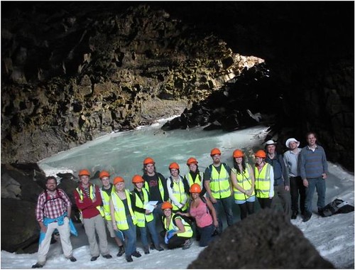 Microbiology students on a field trip to Iceland in 2012