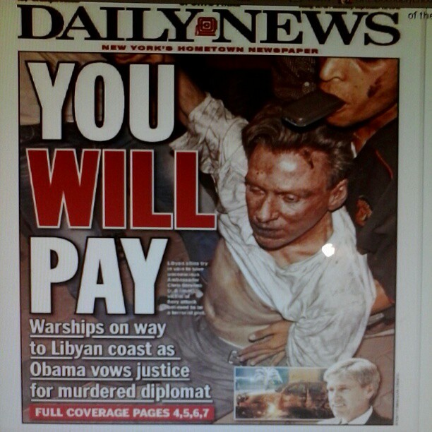 NY Daily News "You WILL Pay Warships on way to Libya as Obama vows justice"