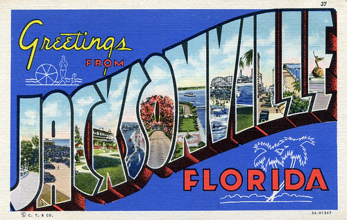 Greetings from Jacksonville, Florida - Large Letter Postcard