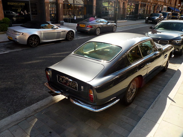 london classic car silver grey martin s british v8 aston spotting vantage combo roadster v12 vanquish db6 superleggera mjf345f
