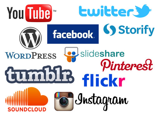 Social media logos by macloo, on Flickr