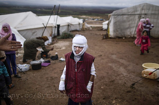 Abdullah Ahmed, 10, who suffered burns in a Sy...