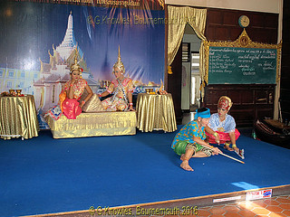 Cultural Show in the City Pillar Shrine, Lak Muang road, Phra Nakhon District, Bangkok, Thailand.