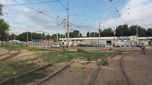 Саратов. Трамвайный перекрёсток с вынесеной стрелкой ©  trolleway