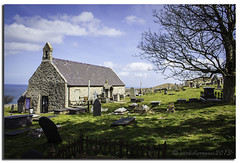 RESTING PLACE (vicki127.) Tags: tree church graveyard clouds bluesky vicki llandudno seaview northwales burrows digitalcameraclub thegreatorme flickraward ilovemypics canon650d ringexcellence vicki127 adobephotoshopcs6 lightroom4|