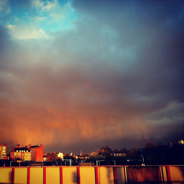 Sunset against the storm.. North London