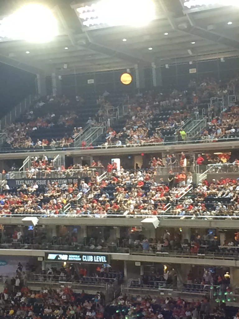 : View of moon through Nats Park