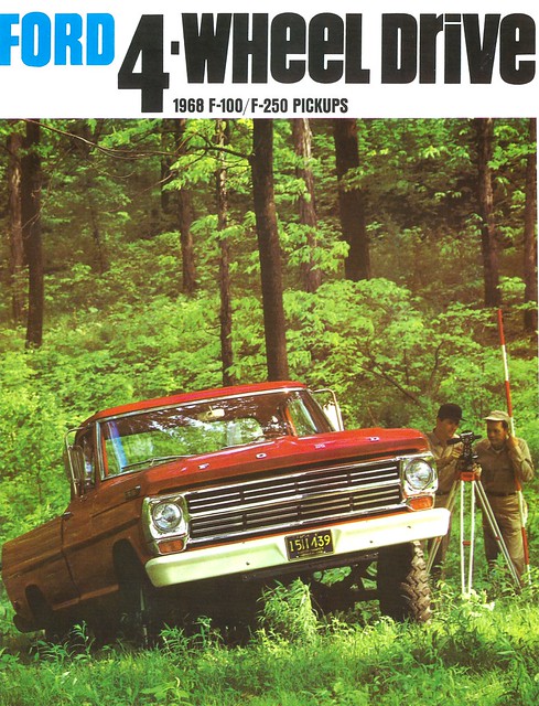 ford wheel truck drive 4x4 4 pickup f100 1968 brochure adverisement