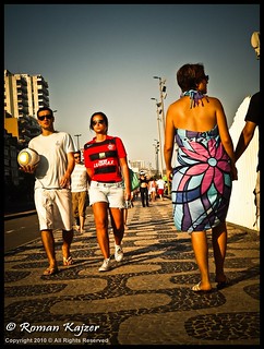 Rio - Ipanema Beach 7241779 Fan of local soccer team - red and black stripes