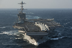 USS George Washington is in the East China Sea...