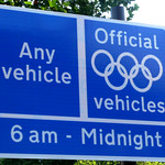 UK Traffic Sign: Games Lane use indicator