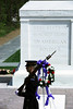Tomb of the Unknown Soldier - W view with guard and wreath detail - Arlington National Cemetery - 2012