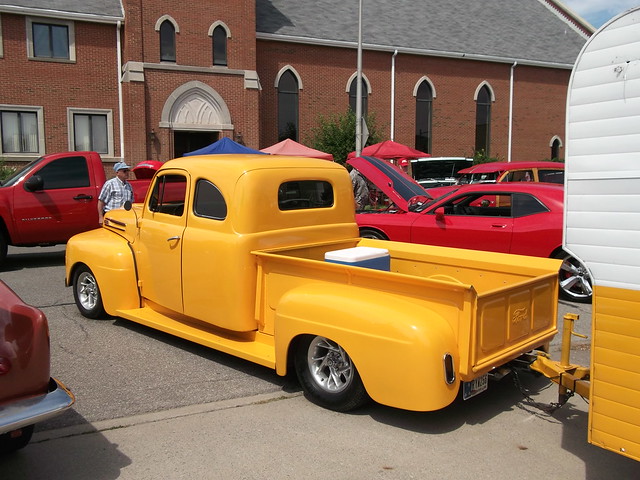 show hot classic ford car truck downtown antique indiana f1 motorcycle restored rod custom veteran monticello 1949