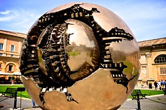 Sphere within sphere (robynmichelle79) Tags: italy sculpture modern bronze vaticancity arnaldopomodoro sferaconsfera spherewithinsphere