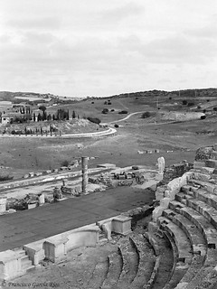 Parque Arqueológico de Segóbriga (VIII). Vista desde el teatro. / Segóbriga Archeological Park (VIII). View from the Theatre.