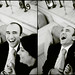 Retratos en blanco y negro dyptich de una boda en el ME Hotel Plaza Santa Ana Madrid 2012 - Edward Olive photographer fotógrafo photographe Fotograf
