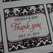 Deep Red & Black Damask Wedding Thank you Label/Sticker <a style="margin-left:10px; font-size:0.8em;" href="http://www.flickr.com/photos/37714476@N03/8432875037/" target="_blank">@flickr</a>