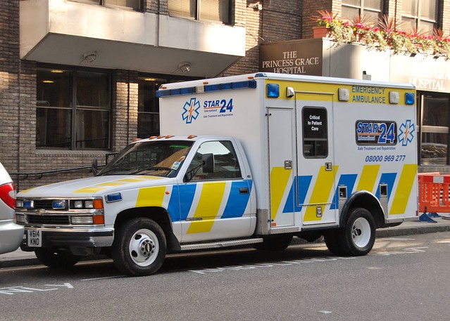 london chevrolet private ambulance emergency v614kno starinternational24