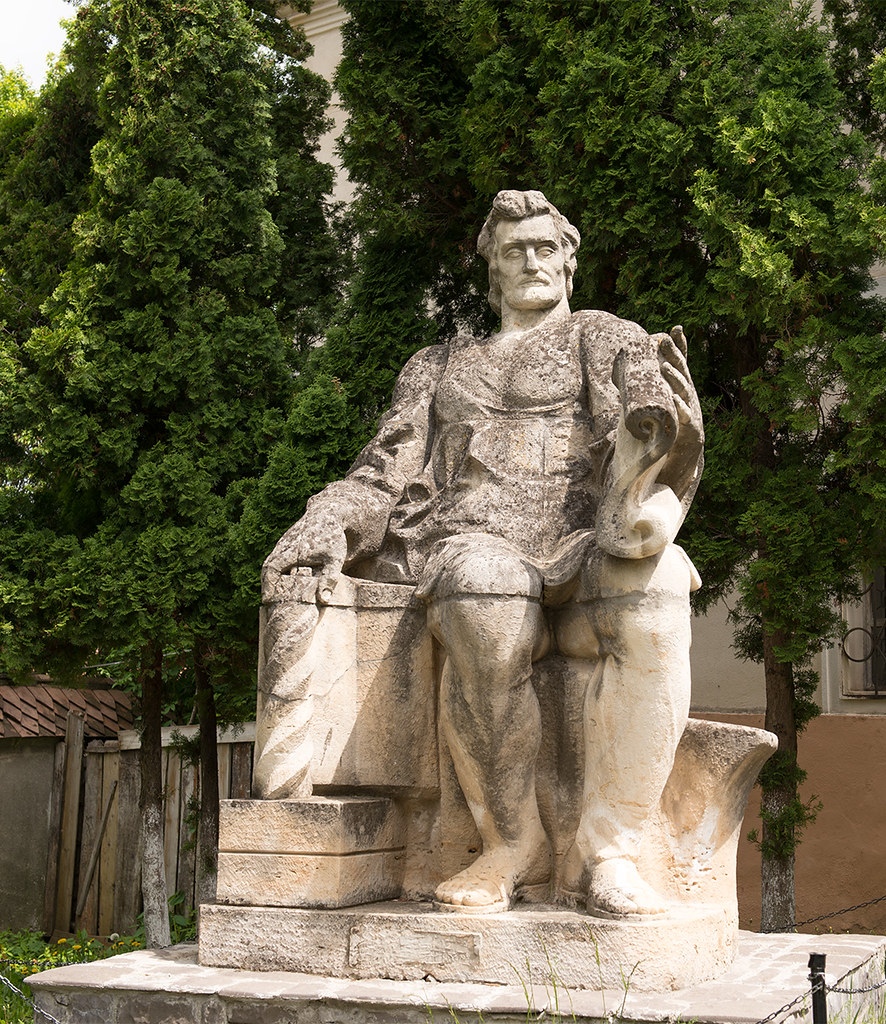 : Monument near first Romanian school
