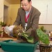 Gil Ho conducting the culture class on repotting Stanhopeas