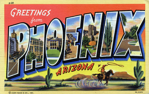 Greetings from Phoenix, Arizona - Large Letter Postcard
