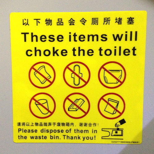 These items will choke the toilet ©  Jason Eppink