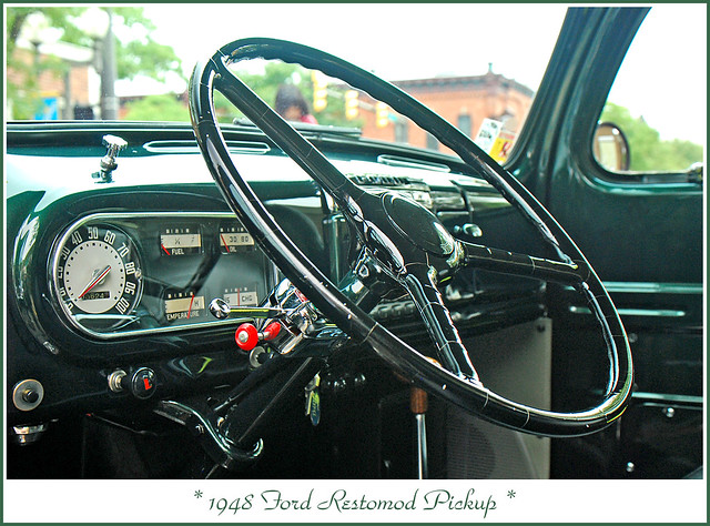 ford 1948 truck interior pickup f1 dashboard steeringwheel restomod 1948fordpickup 2012salinesummerfest