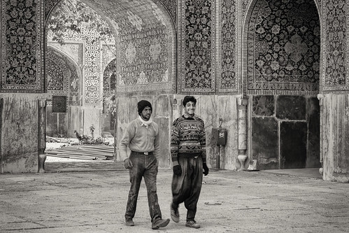 Workers at the Imam Mosque, Esfahan