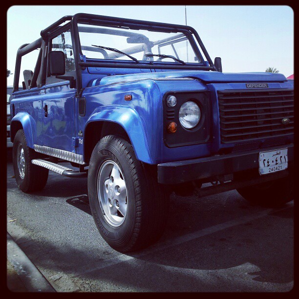 blue offroad 4x4 convertible landrover defender landroverdefender uploaded:by=flickstagram igersqatar igersdoha instagram:photo=389664032396859030299274276