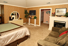 302 Dorsey Lane - Master bedroom with fireplace