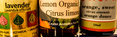 essential oils lavender, lemon and sweet orange