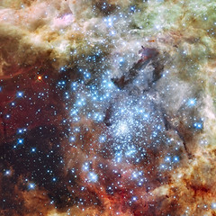Hubble Watches Star Clusters on a Collision Course