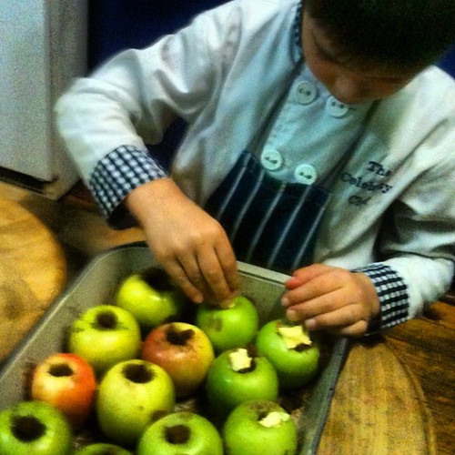 The celebrity chef is preparing baked apples tonight... 'Tis the season!!!