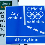 UK Traffic Sign: Games Lane Indicator