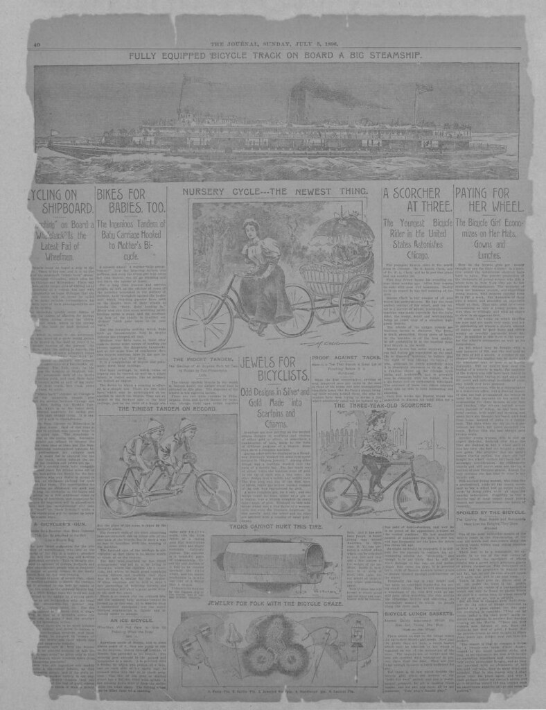 : The Journal full page on cycling 1896