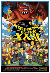 Poster pour la 23ème édition de l épisode sépcial Halloween des Simpsons
