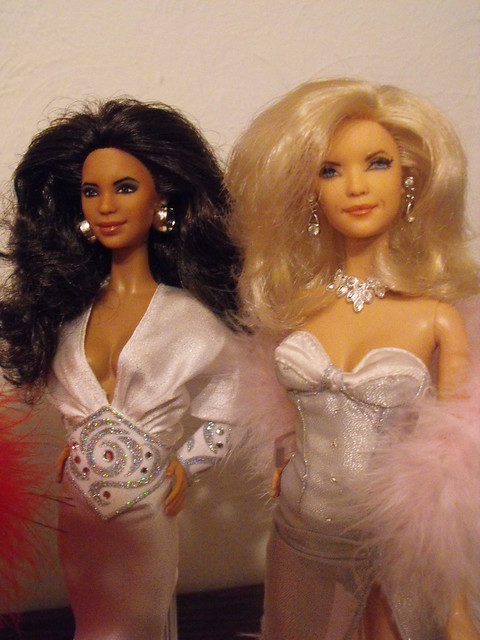 Eva Longoria and Nicollette Sheridan Barbie Dolls.