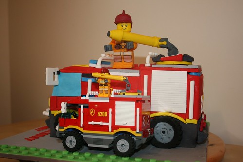 Cake & Lego Fire Truck Comparison I