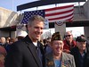 Scott Brown attending rededication ceremony of the World War II roll call board