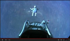 The moment of the jump by FELIX BAUMGARTNER