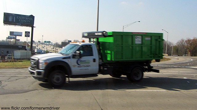 ford trash truck garbage off collection rubbish roll waste refuse ro sanitation f550 f450 superduty fseries rolloff hooklift