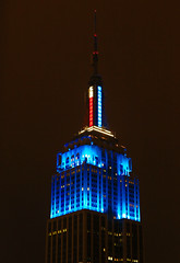 Empire State Building turns blue. Obama wins.