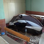 "Camping" in the Koran school last night <a style="margin-left:10px; font-size:0.8em;" href="http://www.flickr.com/photos/59134591@N00/8185036516/" target="_blank">@flickr</a>