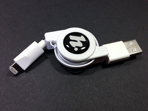 HORIC(Hi.PREGIO) iPhone5対応 Lightning ライトニング USBケーブル 80cm リールタイプ