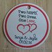 Red Double Hearts Custom Round Wedding Hang Tags <a style="margin-left:10px; font-size:0.8em;" href="http://www.flickr.com/photos/37714476@N03/8433953782/" target="_blank">@flickr</a>