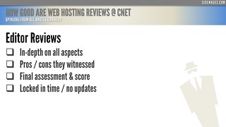 How Good are Web Hosting Reviews @ CNET - PowerPoint Slide #4
