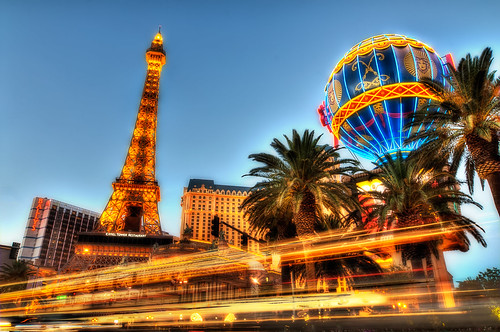 Paris Hotel Las Vegas – Light Trails on the Strip